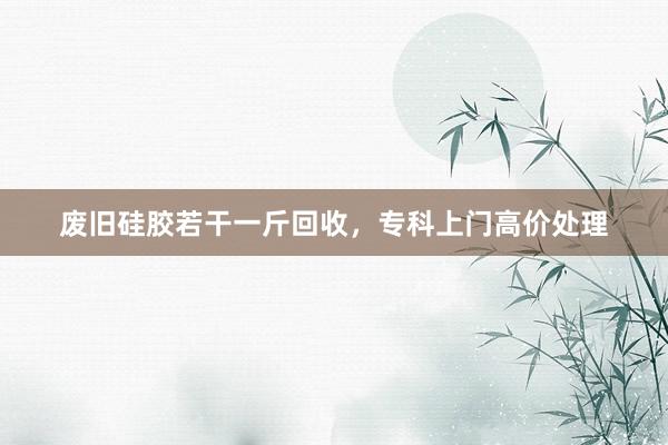 废旧硅胶若干一斤回收，专科上门高价处理